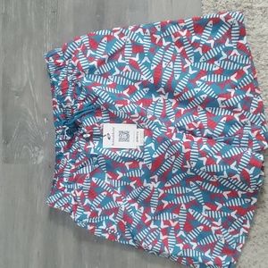 Men's swim trunks by rokka &Rolla size medium 32-34 red and blue